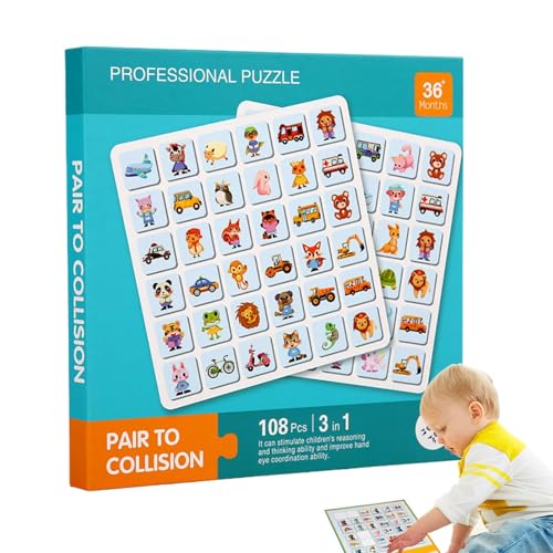 Magnetpuzzle für Kinder im Vorschulalter, Magnetpuzzle für Kinder - Puzzle - Lernspiele für Reisen zur Entwicklung kognitiver Fähigkeiten, immersive Puzzlespiele für Kinder d von Generic