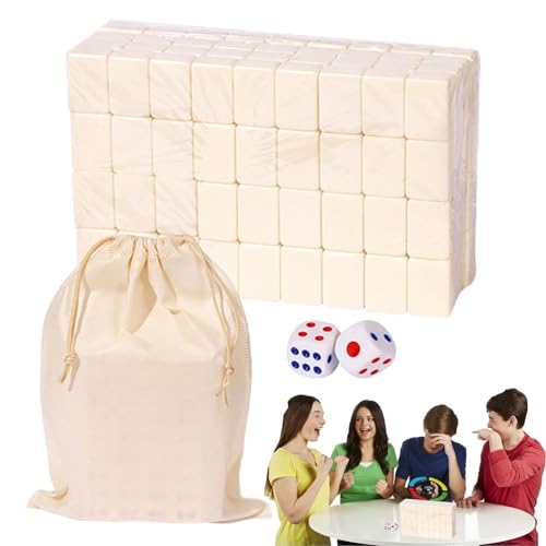 Mahjong Reise-Set, tragbares Brettspiel für Familien Mahjong traditionelles chinesisches Familienspiel mit 144 verschleißfesten Melaminharzfliesen, Tasche für Camping und Picknick Mahjong Reise-Set, tragbares Brettspiel für Familien Mahjong traditionelles chinesisches Familienspiel mit 144 verschleißfesten Melaminharzfliesen, Tasche für Camping und Picknick von Generic