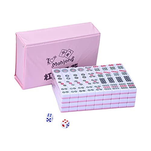 Mahjong-Sets, Mahjong-Spielset, Tragbares, verschleißfestes traditionelles chinesisches Multiplayer-Brettspiel für Frauen und Männer von Generic