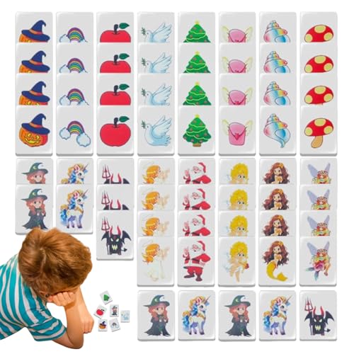 Mahjong-Spiel, tragbar, für Reisen, Familienspiel für Kinder und Erwachsene, für Partys, Zuhause, Picknick, Outdoor, Innenbereich, Geburtstag von Generic