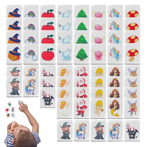 Mahjong-Spiel | Tragbares Mahjong-Fliesen-Set für Reisen, Fliesen für Erwachsene, Partys, Zuhause, Picknick, Geburtstag, Halloween von Generic