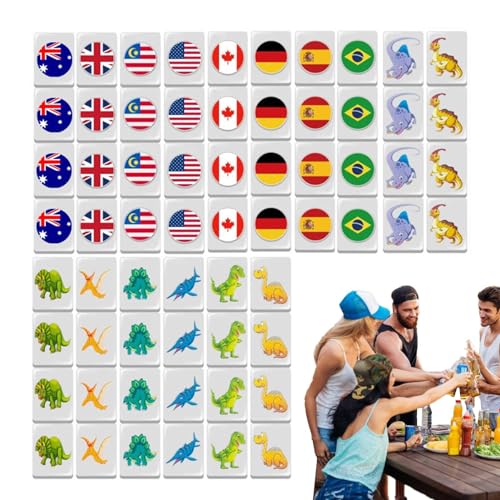 Mahjong-Spiele – Fliesenspiele mit Flaggenmuster, 65-teilig, Mahjong-Spiel, Fluchtspiel, Mahjong-Fliesenspiel für Familienfeier, Fluchtblock-Puzzle Mahjong-Spiele – Fliesenspiele mit Flaggenmuster, 65-teilig, Mahjong-Spiel, Fluchtspiel, Mahjong-Fliesenspiel für Familienfeier, Fluchtblock-Puzzle von Generic