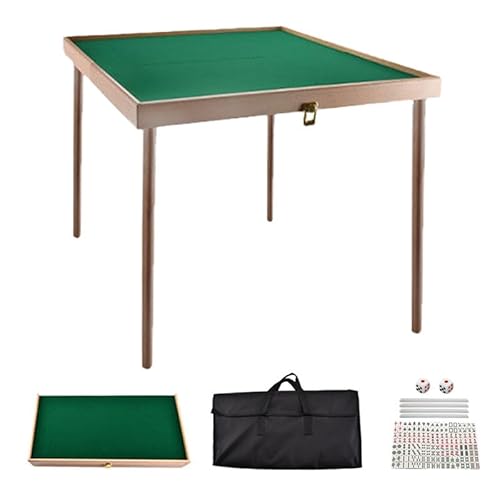 Mahjong Tisch – leichter Klapptisch aus chinesischem Holz | tragbar und langlebig | ideal für Spiele im Freien | einfache Lagerung und Einrichtung von Generic