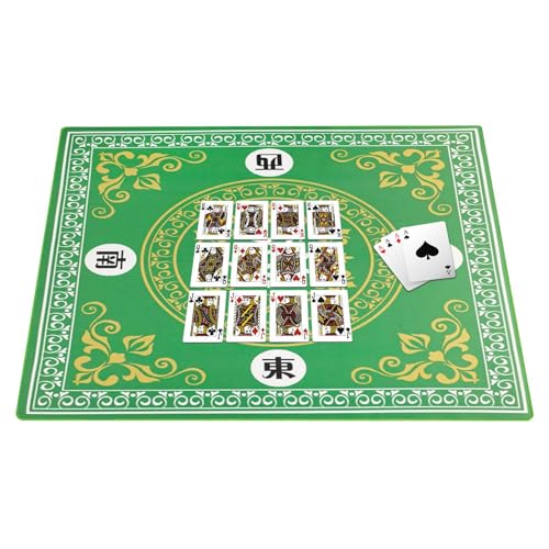 Mahjong Tischmatte, 80 x 80 cm, quadratische Brettspielmatte, rutschfeste Tischabdeckung für Mahjong-Liebhaber, Spielmatte für Pokerkarten, Brettspiele Mahjong Tischmatte, 80 x 80 cm, quadratische Brettspielmatte, rutschfeste Tischabdeckung für Mahjong-Liebhaber, Spielmatte für Pokerkarten, Brettspiele von Generic