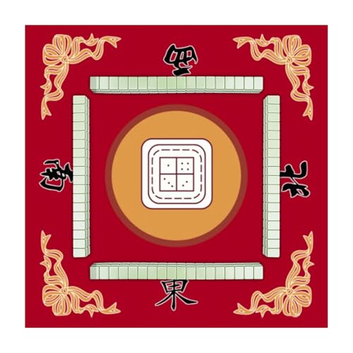 Mahjong Tischmatte, Mahjong Tischmatte für Spielkarten mit Geräuschreduzierung, 68,6 x 68,9 cm, Tischmatte für Brettspiele, Würfelspiele, Zubehör Mahjong von Generic