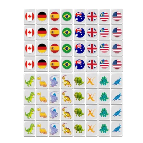Mahjongg-Kachel-Set, Mah Jongg Spielblöcke mit Mahjong-Flagge, 65 Teile – Gesellschaftsspiele für Familienfeiern, Meeresfluchtblöcke für Erwachsene und PIQ Mahjongg-Kachel-Set, Mah Jongg Spielblöcke mit Mahjong-Flagge, 65 Teile – Gesellschaftsspiele für Familienfeiern, Meeresfluchtblöcke für Erwachsene und PIQ von Generic