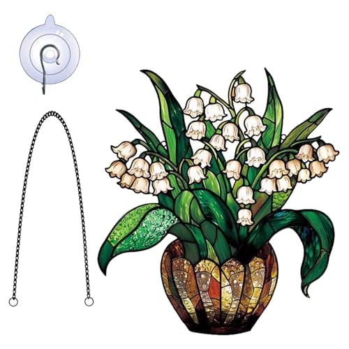 Maiglöckchen-Fensterdeko – Rustikaler Blumenvorhang, Frühlings-Fensterdeko | Künstliche Topfpflanze, Zimmerdeko im -Stil, Pflanzen-inspirierte Wandkunst, Blühender Touch für Ihr Zuhause Maiglöckchen-Fensterdeko – Rustikaler Blumenvorhang, Frühlings-Fensterdeko | Künstliche Topfpflanze, Zimmerdeko im -Stil, Pflanzen-inspirierte Wandkunst, Blühender Touch für Ihr Zuhause von Generic