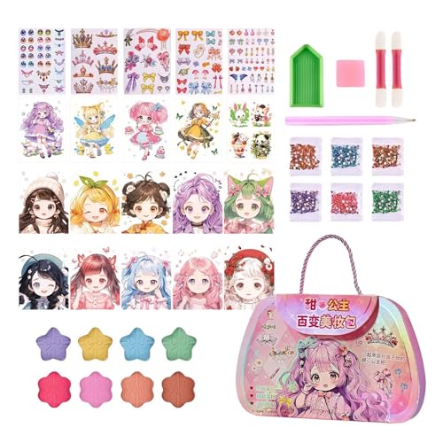 Make-up-Set aus Papier, Make-up-Set, kreatives Make-up-Set für Prinzessinnenanziehspiele, Novel Princess Games, Sticker-Set für Bücher Make-up-Set aus Papier, Make-up-Set, kreatives Make-up-Set für Prinzessinnenanziehspiele, Novel Princess Games, Sticker-Set für Bücher von Generic