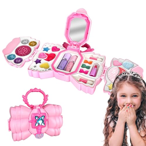 Make-up-Set für Kinder, Spielzeug für Mädchen, waschbares Make-up für kleine Mädchen, Simulationsspielzeug für echte Kosmetik-Kits, waschbar, Make-up-Set für Kleinkinder, Set von Generic