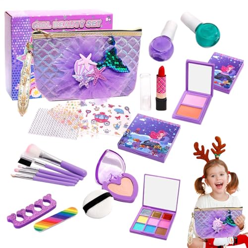 Make-up-Set für Kinder,Pretend Make-up-Set - 22X/Set sicheres Make-up-Set für kleine Mädchen | Waschbares, sicheres Make-up-Set für kleine Mädchen, kreatives waschbares Make-up-Set-Spielzeug für Mädch von Generic