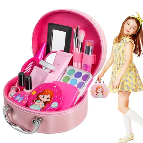 Make-up-Set für Mädchen, Make-up-Set für kleine Mädchen, 21 x Make-up-Set für kleine Mädchen, Kosmetiktasche für kleine Kinder von Generic