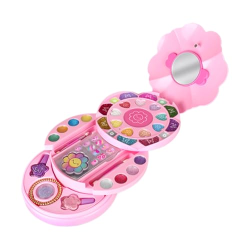 Make-up-Set für Mädchen – echtes Kosmetik-Set für Mädchen mit waschbaren Komponenten, Kostüm-Set für Kleinkinder, ideal für Geburtstagsfeiern, Urlaub u von Generic