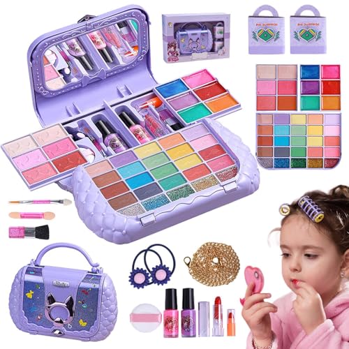 Make-up-Set für | Make-up-Set für | Make-up-Simulationsspielzeug – Prinzessinnen-Make-up-Set für Mädchen ab 3 Jahren, waschbares Kosmetik-Spielset von Generic