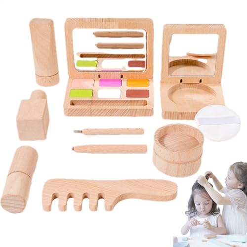 Make-up Spielzeug Set aus | Spielzeug-Set für gefälschte Kinderschminke Nagellack, Grundierungstasche, tragbare Lippenstift-Make-up-Set für 3-8 Jahre von Generic