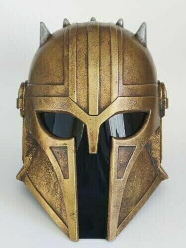 Mandalorian Armorer Helm Custom Star Wars Prop Reply, groß, Silber von Generic