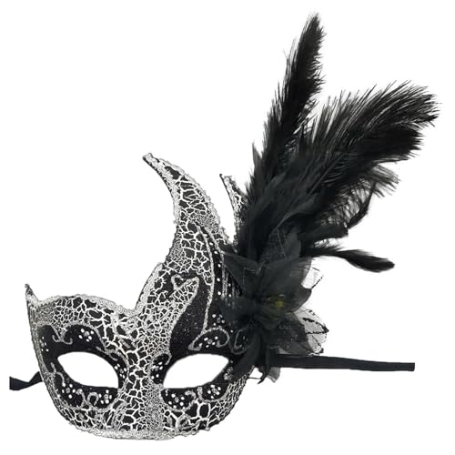 Mardi Gras Feder - Maske, Karneval | Federmaske für Frauen, Maskerademaske, Show, Kostümpartys Karneval Halloween Venedig, Prom Ball Mardi Gras Feder - Maske, Karneval | Federmaske für Frauen, Maskerademaske, Show, Kostümpartys Karneval Halloween Venedig, Prom Ball von Generic