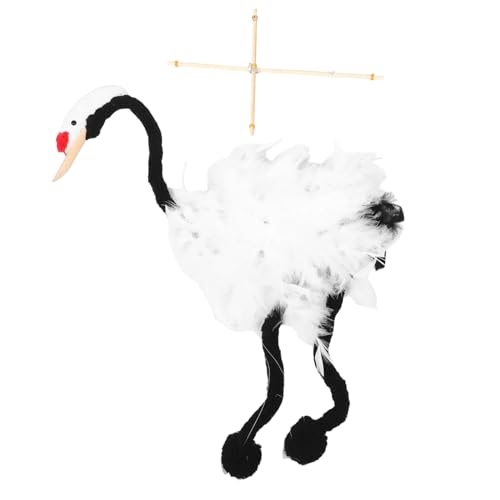 Marionette Crane Toy - Plüschhalle Puppe, Holzhandwerkspuppe | Handgefertigte Kranpuppe für Kinder, interaktives Lernspielzeug für Bildung, Puppe für das Geschichtenerzählen von Generic