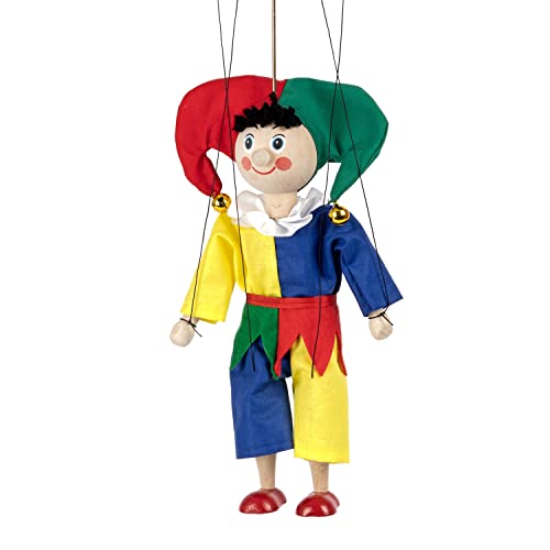 Marionette Märchenfigur Handpuppe Clown 20 cm, Ideal für Puppentheatre und Rollenspiele, für Kinder Baby Jungen Mädchen von Generic