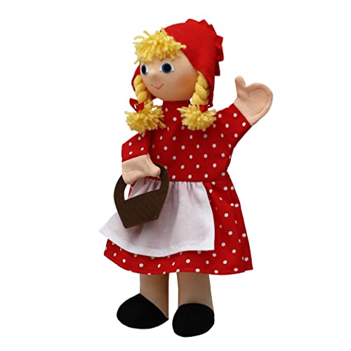 Marionette Märchenfigur Handpuppe Kleine rote Reithaube 31 cm, Mehrfarbig, für Kinder Jungen Mädchen Babys von Generic