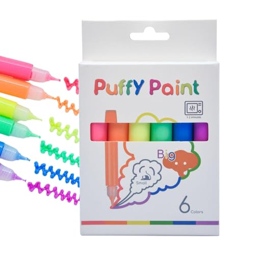 Marker zum Ausmalen - Indikator zum Ausmalen, Zeichnen von Bleistiften für Kinder | 6 Sets, lustige und kreative 3D-Markierung für Kinder, 3-jährige Kinder, Zeichnen Malen von Generic