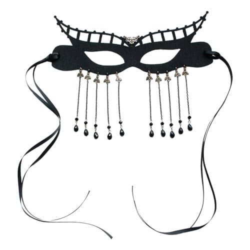 Maskerade Maske mit Kette für Frauen Halloween Maske Halloween Cosplay Augenmaske Maskerade Halbmaske Maskerade Maske mit Kette für Frauen Halloween Maske Halloween Cosplay Augenmaske Maskerade Halbmaske von Generic