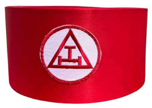 Masonic Royal Arch Master Crown Cap Red Velvet Hat Freimaurer Regalia Hut, Standardgröße von Generic