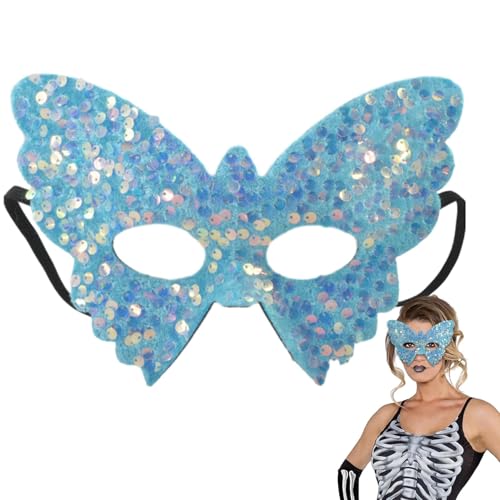 Masquerade Face Cover- Face Cover, Halloween-Kostüm | Bling Maskerade Gesichtsbedeckung für Frauen, Halbschmetterling Bühnenshow-Kostüm, Schmetterlings-Cosplay-Gesichtsbedeckung Masquerade Face Cover- Face Cover, Halloween-Kostüm | Bling Maskerade Gesichtsbedeckung für Frauen, Halbschmetterling Bühnenshow-Kostüm, Schmetterlings-Cosplay-Gesichtsbedeckung von Generic