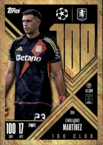 Match Attax Extra 2024 2025 Emiliano Martinez 100 Club Sammelkarte Match Attax Extra 2024 2025 Emiliano Martinez 100 Club Sammelkarte von Generic