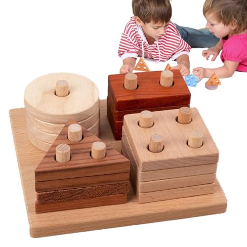 Matching Game von, heute der Korrespondenz - Holz Stapelblöcke Lernspielzeug Set | Innovatives Sortierspiel Sorter Geometrisch für Kinder Matching Game von, heute der Korrespondenz - Holz Stapelblöcke Lernspielzeug Set | Innovatives Sortierspiel Sorter Geometrisch für Kinder von Generic