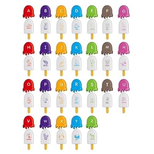 Matching Spiel Eis, Lernspielzeug mit passendem Eisalphabet, Groß- und Kleinbuchstaben-Kombinationsspiel | 52 Eisspielzeuge, Vorschulaktivitäten, Spielzeug für Matching Spiel Eis, Lernspielzeug mit passendem Eisalphabet, Groß- und Kleinbuchstaben-Kombinationsspiel | 52 Eisspielzeuge, Vorschulaktivitäten, Spielzeug für von Generic