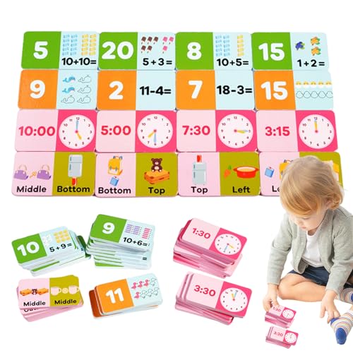 Mathe-Lernspiele Ab Klasse 1 - Holzspielzeug Lernset Für Vorschule | Rechenspiele Mit Zahlen & Uhrzeit-Lernset Für Kinder Ab 6 Jahren Homeschool Kindergarten Reisen Mathe-Lernspiele Ab Klasse 1 - Holzspielzeug Lernset Für Vorschule | Rechenspiele Mit Zahlen & Uhrzeit-Lernset Für Kinder Ab 6 Jahren Homeschool Kindergarten Reisen von Generic