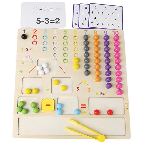 Mathe-Perlen für Kinder, Zahlen-Mathe-Zählspielzeug - Pädagogische Zählperlen | Vorschulaktivitäten, Früherziehungsspiele für praktische Fähigkeiten und Feinmotorik von Generic