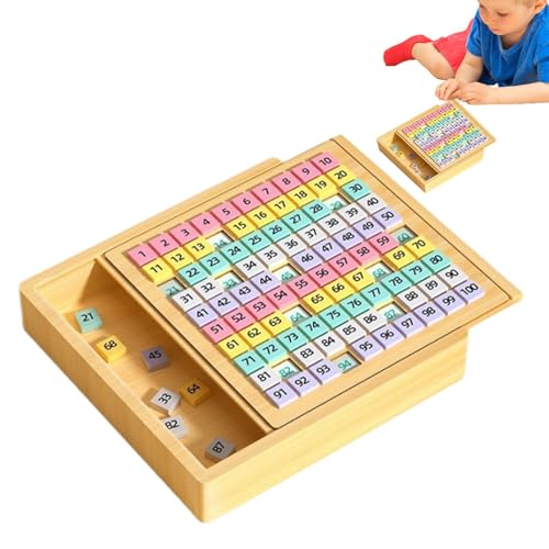 Mathematische Bildung Spielbrett Zählen 1-100 Lernspielzeug Mathematik Zählen Tabelle 100 Tischnummern pädagogisches Spielzeug Zahlen für Kinder von Generic