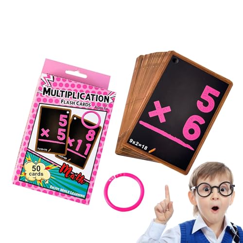 Mathematische Flash-Karten für Kindergarten, mathematische Flash-Karten | Multiplikations- und Teilungskarten, insgesamt 50 Flash-Karten, Lernwerkzeug für den Kindergarten Mathematische Flash-Karten für Kindergarten, mathematische Flash-Karten | Multiplikations- und Teilungskarten, insgesamt 50 Flash-Karten, Lernwerkzeug für den Kindergarten von Generic
