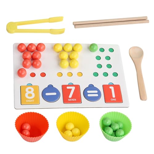 Mathematische Manipulative Kombinationsspiele mit Stiel - Manipulatives mathematisches Spielzeug, Spielzeug zum Zählen und Sortieren der Farben - Pädagogisches Lernen motorische Fähigkeiten von Generic