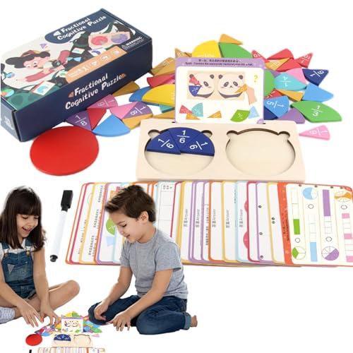 Mathematische Trennspiele, mathematische manipulative Brüche,Bruch Spiele Bruchkreise | Hölzerne Einheit Fraktion Lernspielzeug, Mathe-Spiele Bruchmanipulationen für Kinder von Generic