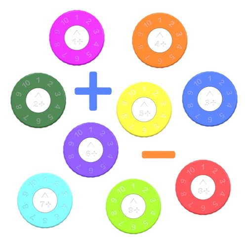 Mathematischer Spinner – Drehspielzeug für Kinder, 9 Stück, Fidget Learning Math Game Nummer sensorisches Spielzeug für die Reiseschule Mathematischer Spinner – Drehspielzeug für Kinder, 9 Stück, Fidget Learning Math Game Nummer sensorisches Spielzeug für die Reiseschule von Generic
