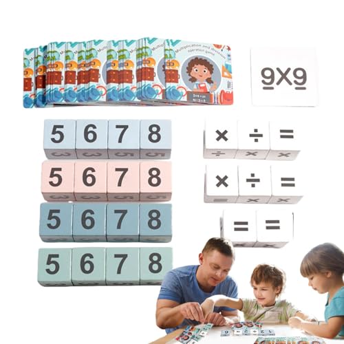 Mathematisches Tisch-Brettspiel, Mathematisches Tischspielzeug aus Holz - Mathematisches Division Multiplikationsspiel aus Holz | Holztischspiel, Familienreisespiel für Jungen von Generic