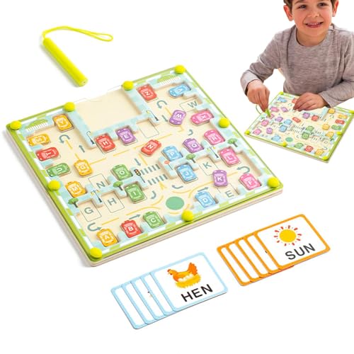 Maze Magnetisches Alphabet Game Puzzle Buchstaben für Kinder Lernspielzeug Montessoris | Alphabetisches Lernlabyrinth Magnetisches Holzlabyrinth Spielzeug für Kindergarten Maze Magnetisches Alphabet Game Puzzle Buchstaben für Kinder Lernspielzeug Montessoris | Alphabetisches Lernlabyrinth Magnetisches Holzlabyrinth Spielzeug für Kindergarten von Generic