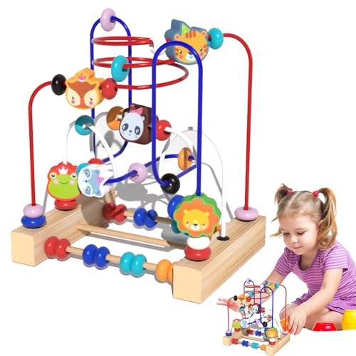 Maze für Perlen - Lernspielzeug Kinder | Achterbahn Spielzeug für Bead aus Holz | Lernaktivitäten im Vorschulalter sensorisches Spielzeug, Abacus Toddler für Kinder in Maze für Perlen - Lernspielzeug Kinder | Achterbahn Spielzeug für Bead aus Holz | Lernaktivitäten im Vorschulalter sensorisches Spielzeug, Abacus Toddler für Kinder in von Generic