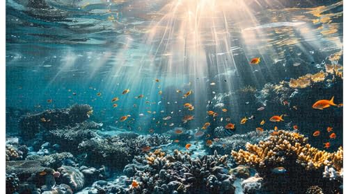 Meeresboden-Geologie-Kunstpuzzle, Liquid Sunlight Coral Workshop, 1000-teiliges Holzpuzzle (C ; 1000 Piece) von Generic