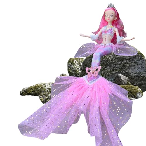Meerjungfrau Puppenspielzeug | Vom Film inspirierte Klassische Modepuppe Kleine Meerjungfrau | Anspruchsvolle Verarbeitung Sammlung kleine Meerjungfrau Puppe Weihnachten Kindertag Geburtstagsgeschenk von Generic