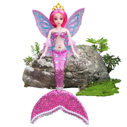 Meerjungfrau für Mädchen, Wasserspielzeug, Meerjungfrau, Prinzessin Mädchen mit abnehmbaren Flügeln und Fischschwanz mit Pailletten, Spielzeug zum Anziehen für Mädchen ab 3 Jahren Meerjungfrau für Mädchen, Wasserspielzeug, Meerjungfrau, Prinzessin Mädchen mit abnehmbaren Flügeln und Fischschwanz mit Pailletten, Spielzeug zum Anziehen für Mädchen ab 3 Jahren von Generic