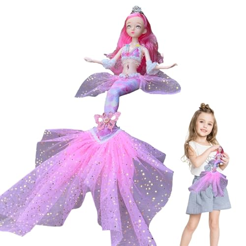 Meerjungfraupuppe, Fashion Doll Classic Prinzessin Little Mermaid - Exquisite Sammlung Von Sirenen, Weicher Und Schöner Puppe Spielzeugsirenenpuppe Mit Einer Gallpurinkleber Gallen Meerjungfrau Puppen von Generic