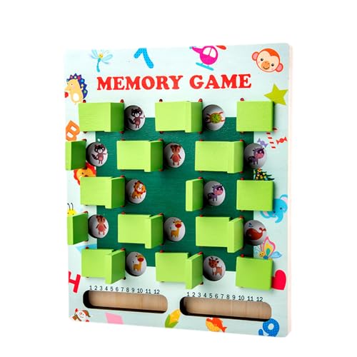 Memory Game - Holzflip -Schachbrett, Lernressourcen Boost | Elektronisches Gedächtnisspiel, Bildungsgeschenke und Vorschullernen für und Mädchen im Alter von 3 bis 7 Jahren, Hirnteas von Generic