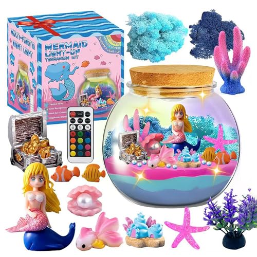 Mermaid Terrarium Kit For Girls - Die Terrali, Kinder Mit Kreierten Für Mädchen Und Bildendes Handwerk, Meerestiere Für Mädchen Für Mädchen Von 4-12 Jahren von Generic