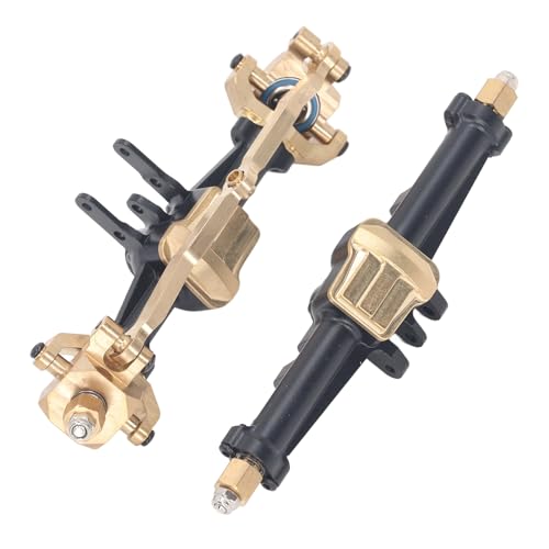 Metall -Vorder- und Hinterachse, Aluminiumlegierung und Messing Langlebiger RC Auto Achsen Austausch Keefest für 1/18 RC Auto (Black) von Generic
