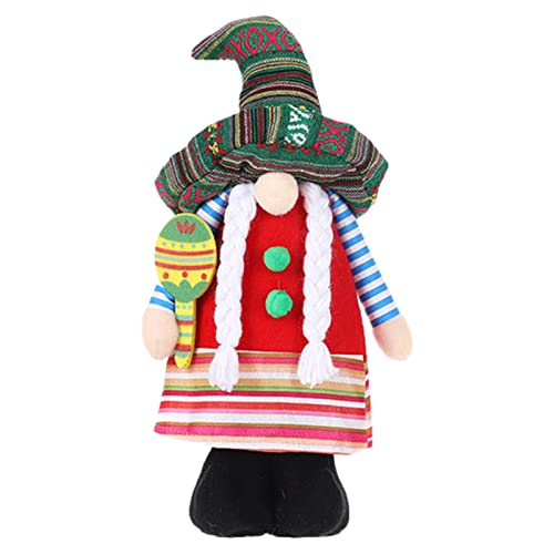 Mexikanischer Gartenzwerg, Plüschfigur, bunt, mexikanisches Partythema, stehender Zwerghut, festliche Dekoration, Heimdekoration, Stück Mexikanischer Gartenzwerg, Plüschfigur, bunt, mexikanisches Partythema, stehender Zwerghut, festliche Dekoration, Heimdekoration, Stück von Generic