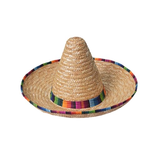 Mexikanischer Sombrero-Hut für Erwachsene mit Besatz, Stroh-Sombrero für mexikanische Partys und Fischerhut Mit Zigarettenhalter Sonnenhut Modern Mexikanischer Sombrero-Hut für Erwachsene mit Besatz, Stroh-Sombrero für mexikanische Partys und Fischerhut Mit Zigarettenhalter Sonnenhut Modern von Generic