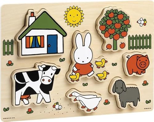 Miffy Holzpuzzle, Formenpuzzle - Lernspielzeug - Kleinkind, Kleinkind -... von Generic